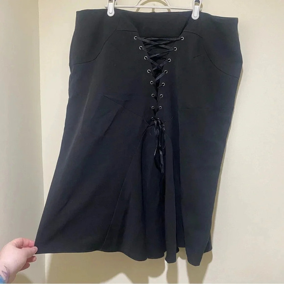 Women’s MXM brand Black Corset Mediaeval Goth Fairycore Black Midi Skirt size 18 - Picture 10 of 15